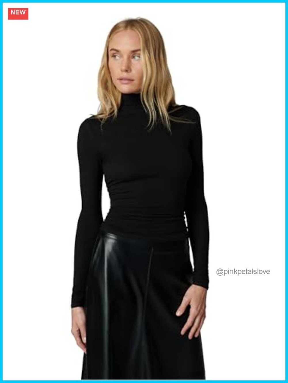 Super-Stretch Ribbed Jersey Long Sleeve Top Lightweight
